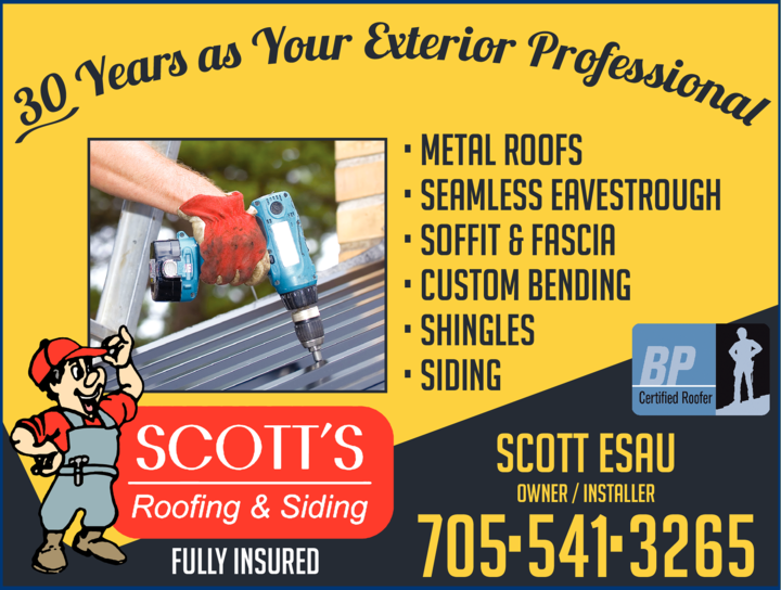 Scott's Roofing & Siding Inc Sault Ste Marie, ON Northern Ontario Local
